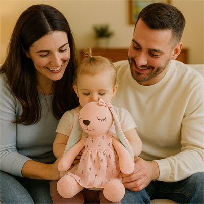 Peluche lapin™ | Doudou Ultra Douce - Compagnon Réconfortant Idéal de Votre Enfant