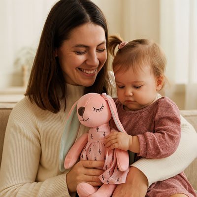 Peluche lapin™ | Doudou Ultra Douce - Compagnon Réconfortant Idéal de Votre Enfant