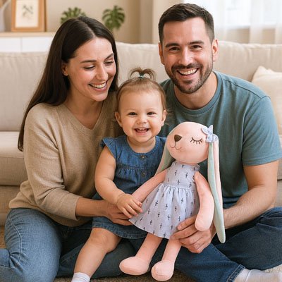 Peluche lapin™ | Doudou Ultra Douce - Compagnon Réconfortant Idéal de Votre Enfant