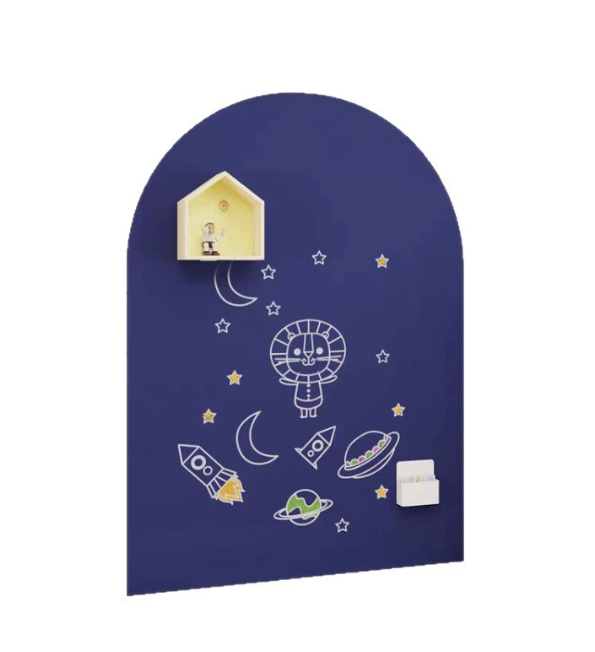 Tableau Magnétique Enfant I Adhésif Mural en Forme d'Arche, 58×90 cm Magnetic Wall Board (Navy Bleu)