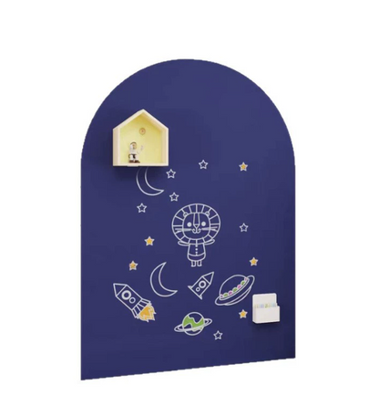 Tableau Magnétique Enfant I Adhésif Mural en Forme d'Arche, 58×90 cm Magnetic Wall Board (Navy Bleu)